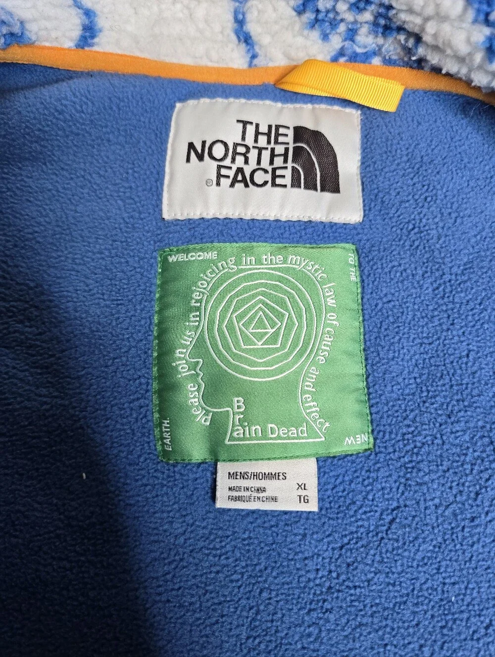 BRAIN DEAD X THE NORTH FACE EXTREME PILE FULL ZIP FLEECE SIZE XL